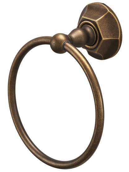 Edwardian Towel Ring in German Bronze.